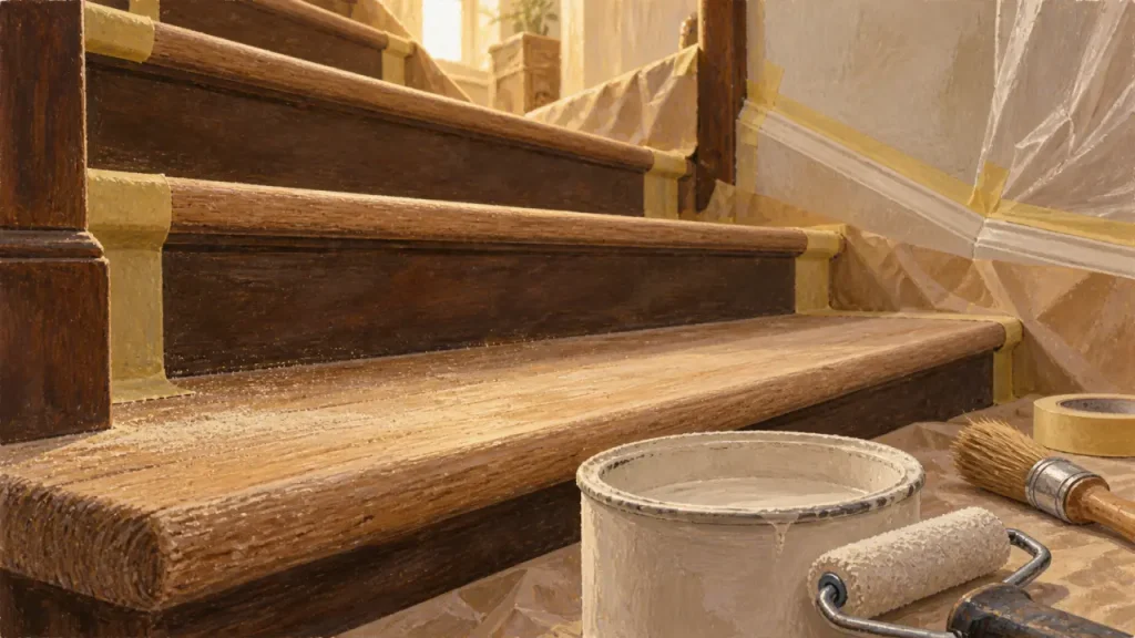 Peindre un escalier en bois : l’erreur de séchage qui marque chaque marche