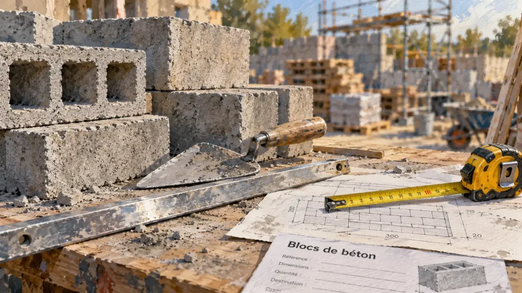 L’épaisseur des blocs de béton détermine l’usage, la résistance et le coût