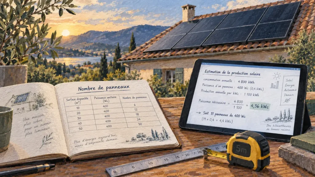 80 m² : 8 à 18 panneaux solaires selon votre consommation