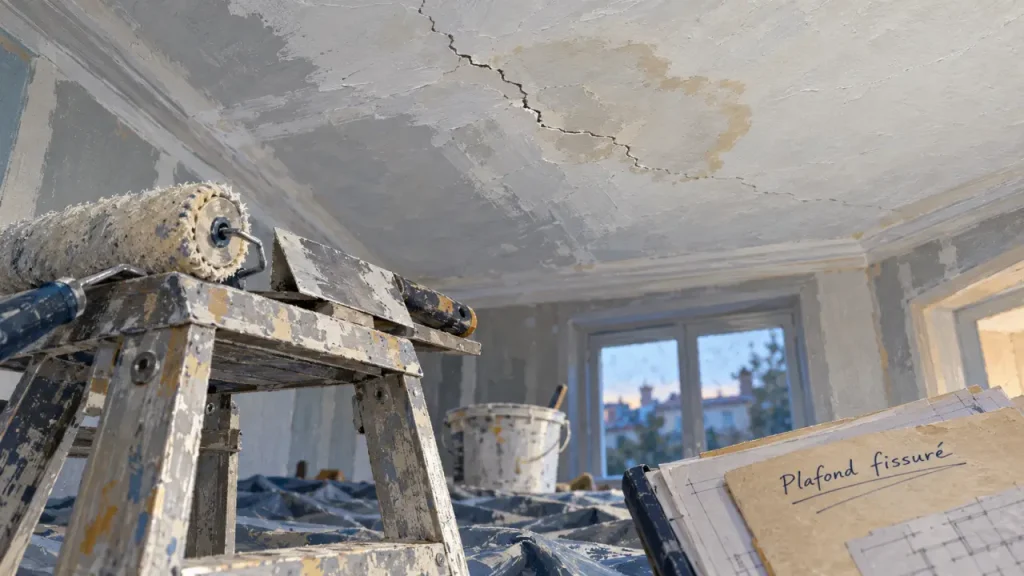 Rénovation de plafond : réparer les fissures ou les masquer, le choix qui change le chantier